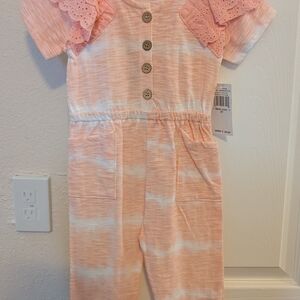 Jessica Simpson Pink Tie-Dye Kids Jumpsuit, NWT Size 2T